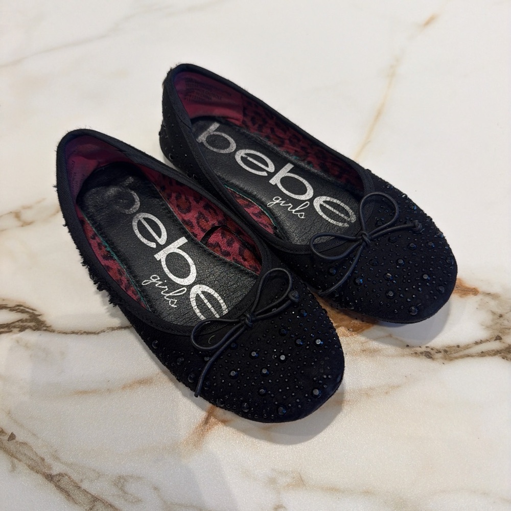 Bebe Girls Black Embellished flats